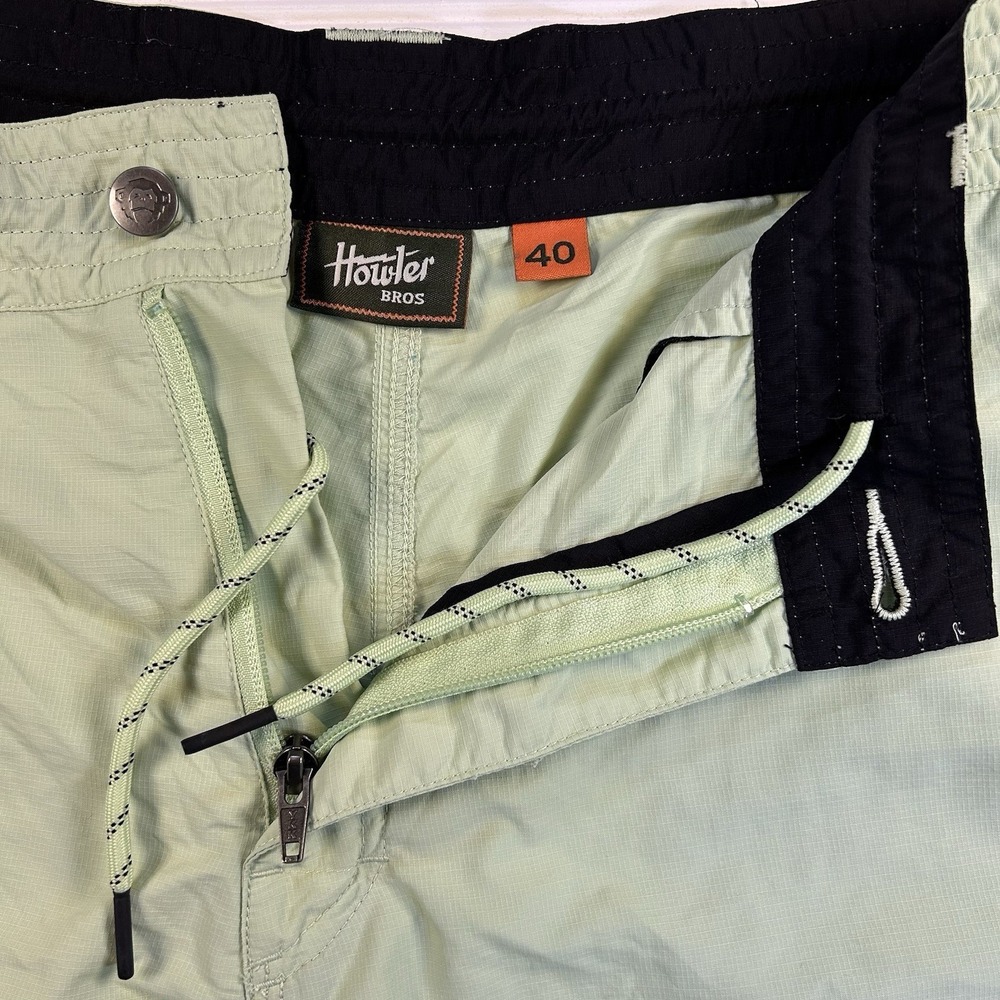 Howler Brothers Horizon Hybrid‎ 2.0 Shorts Mens 40 Mint Green Nylon Ripstop Swim